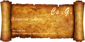 Cserna Gábor névjegykártya